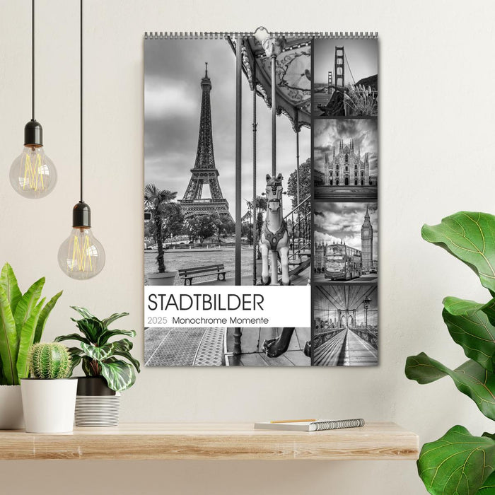 STADTBILDER Monochrome Momente (CALVENDO Wandkalender 2025)