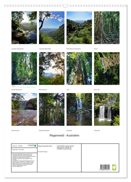 Regenwald - Australien (CALVENDO Wandkalender 2025)