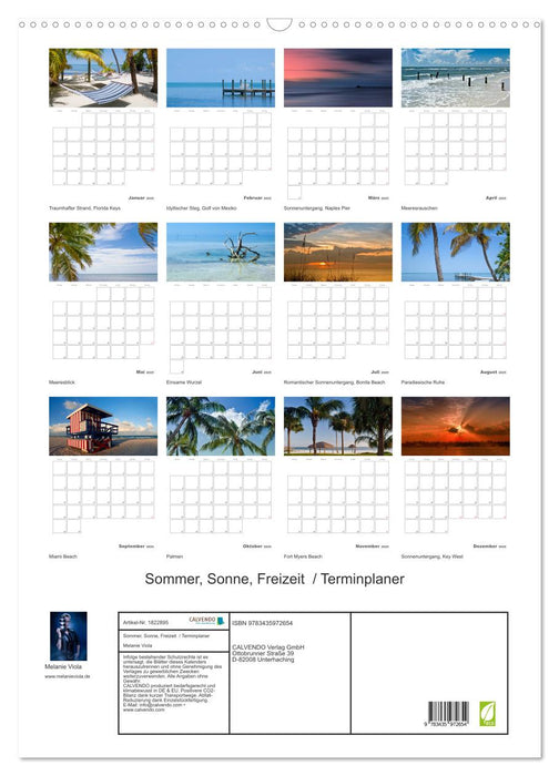 Sommer, Sonne, Freizeit / Terminplaner (CALVENDO Wandkalender 2025)