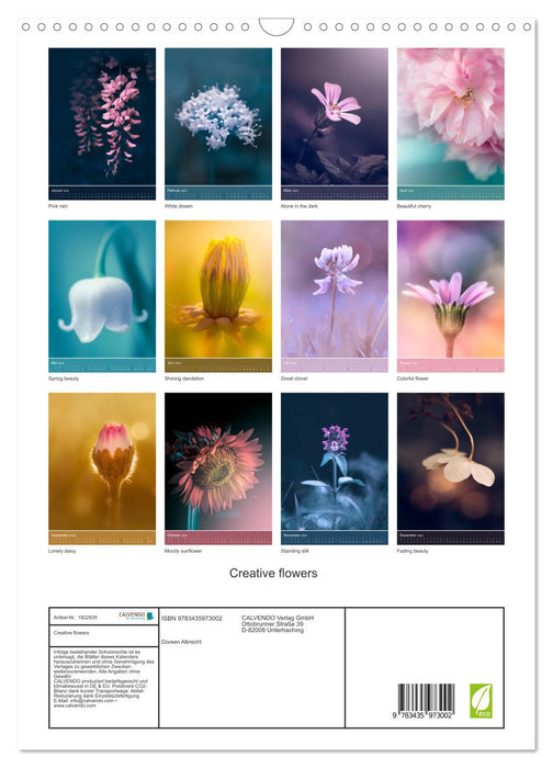 Creative flowers (CALVENDO Wandkalender 2025)