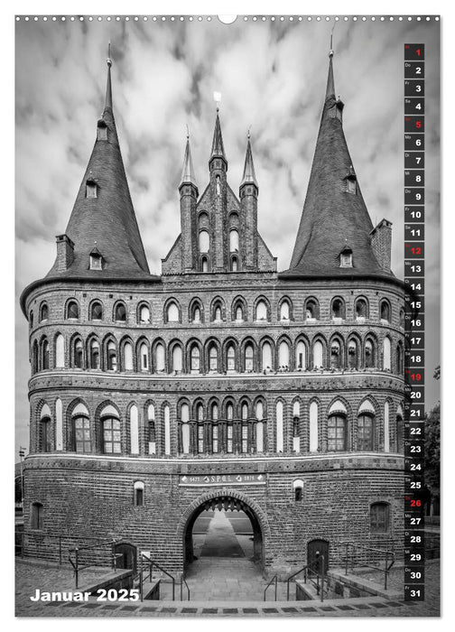 LÜBECK Monochrome Momente (CALVENDO Wandkalender 2025)