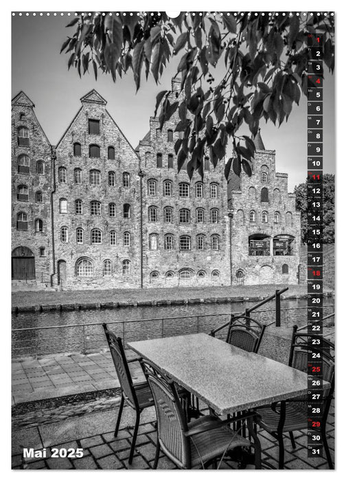 LÜBECK Monochrome Momente (CALVENDO Wandkalender 2025)