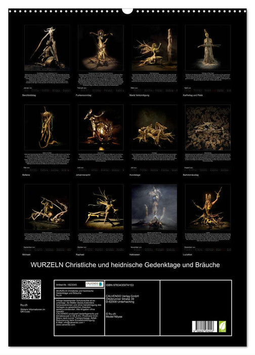 WURZELN Christliche und heidnische Gedenktage und Bräuche (CALVENDO Wandkalender 2025)