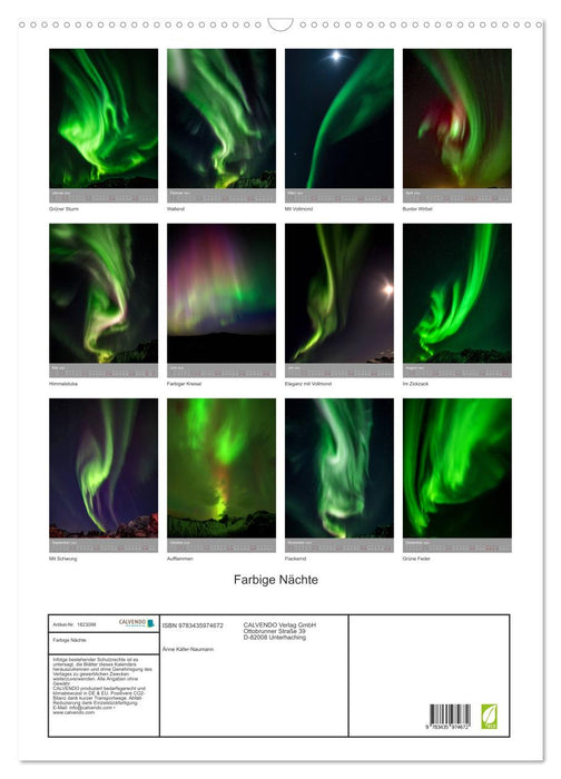 Farbige Nächte (CALVENDO Wandkalender 2025)