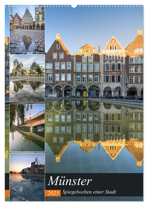 Münster - Spiegelwelten einer Stadt (CALVENDO Wandkalender 2025)