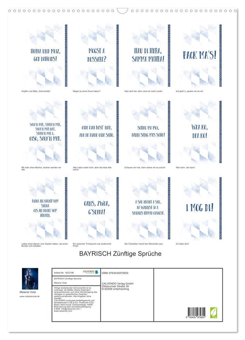 BAYRISCH Zünftige Sprüche (CALVENDO Wandkalender 2025)