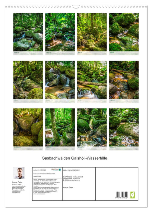 Sasbachwalden Gaishöll-Wasserfälle (CALVENDO Wandkalender 2025)