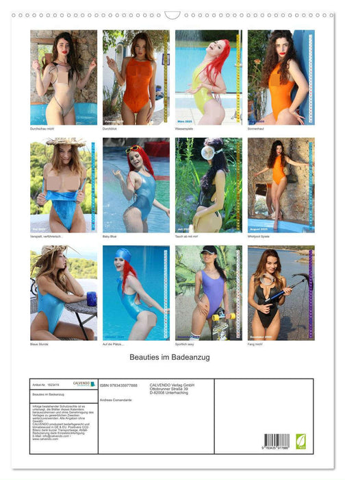 Beauties im Badeanzug (CALVENDO Wandkalender 2025)