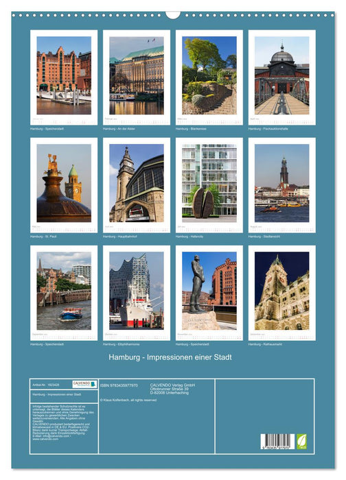 Hamburg - Impressionen einer Stadt (CALVENDO Wandkalender 2025)