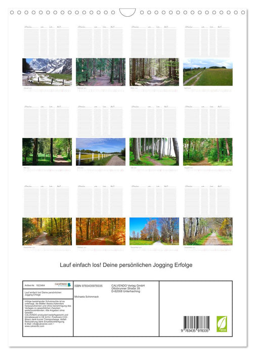 Lauf einfach los! Deine persönlichen Jogging Erfolge (CALVENDO Wandkalender 2025)