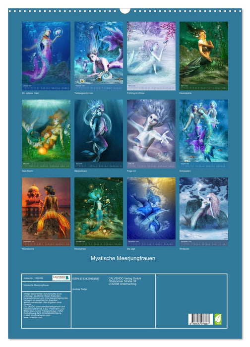 Mystische Meerjungfrauen (CALVENDO Wandkalender 2025)