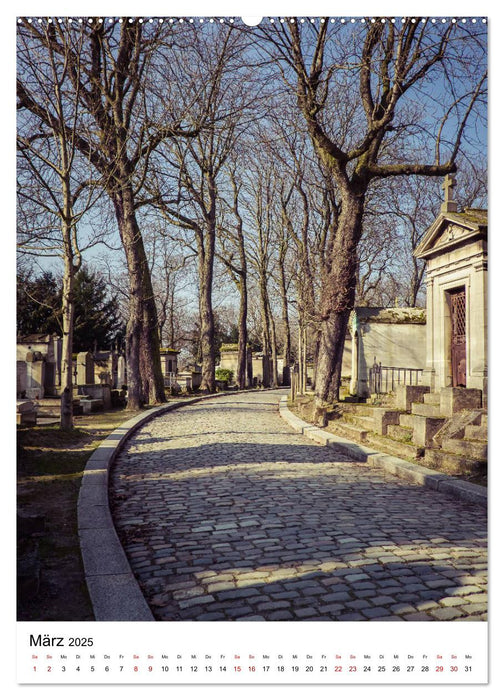 Le Cimetière du Père-Lachaise in Paris (CALVENDO Wandkalender 2025)