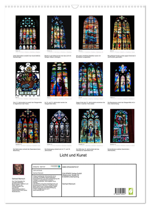Licht und Kunst (CALVENDO Wandkalender 2025)