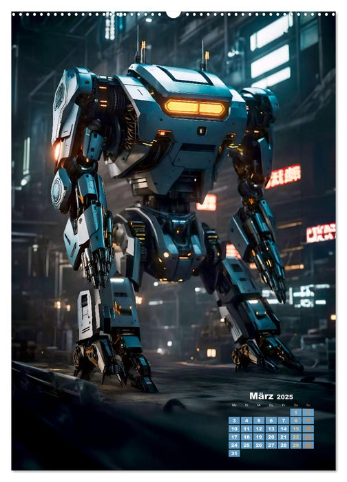 Roboter Nachtwache (CALVENDO Wandkalender 2025)