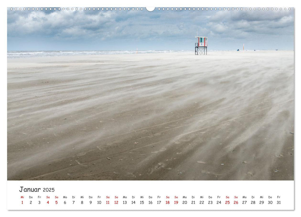 Nordsee, Meer, Strand und Wind (CALVENDO Wandkalender 2025)