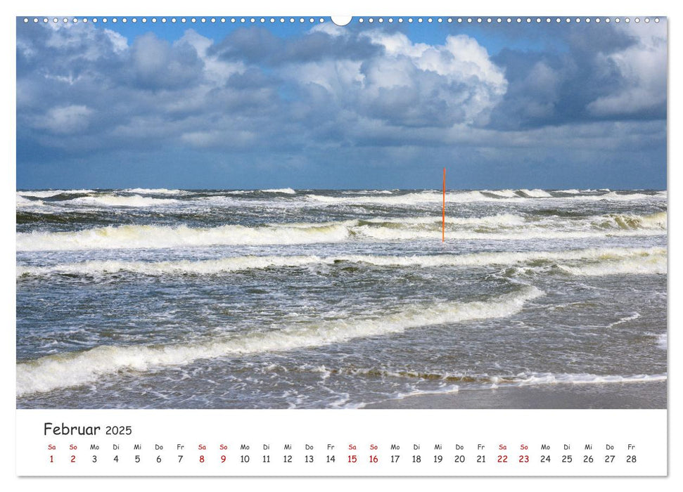 Nordsee, Meer, Strand und Wind (CALVENDO Wandkalender 2025)