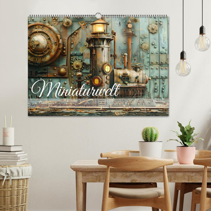 Miniaturwelt Faszinierend winzige Häuser im Steampunk-Stil (CALVENDO Wandkalender 2025)