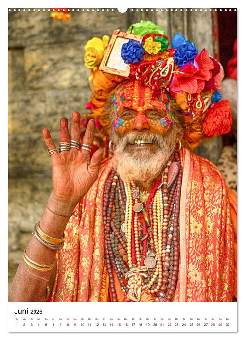 Sadhus - Die heiligen Männer von Nepal (CALVENDO Premium Wandkalender 2025)