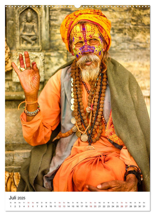 Sadhus - Die heiligen Männer von Nepal (CALVENDO Premium Wandkalender 2025)