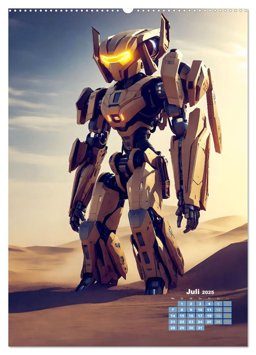Roboter Nachtwache (CALVENDO Premium Wandkalender 2025)
