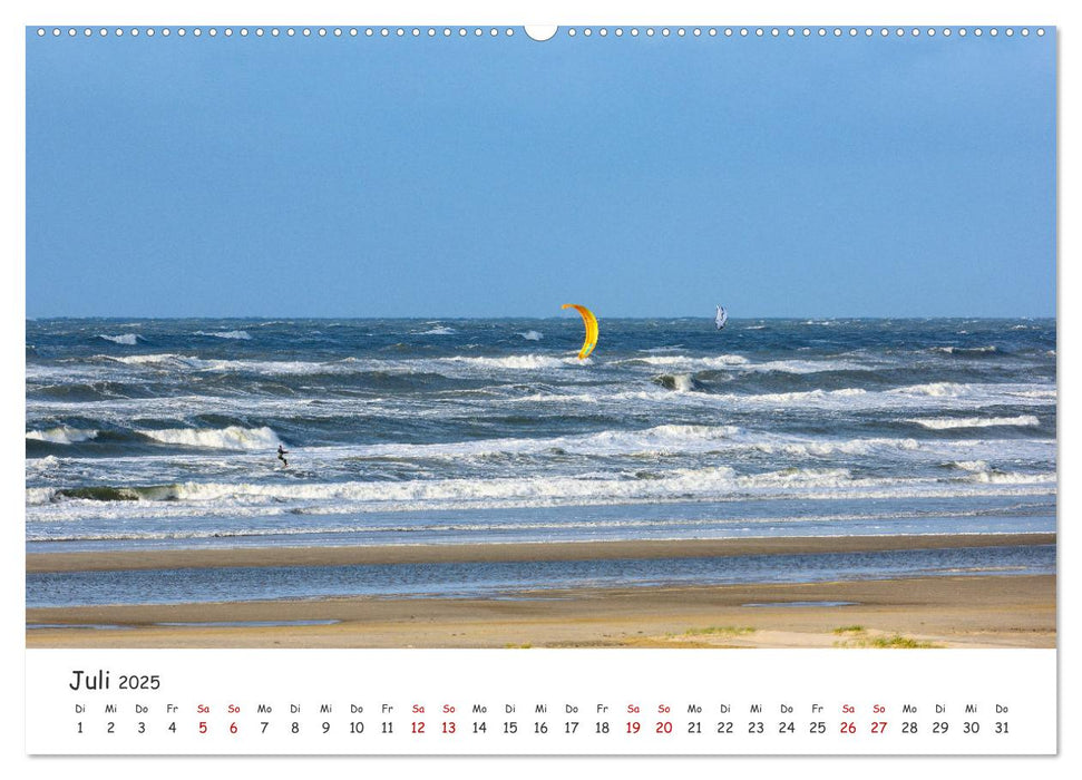 Nordsee, Meer, Strand und Wind (CALVENDO Premium Wandkalender 2025)