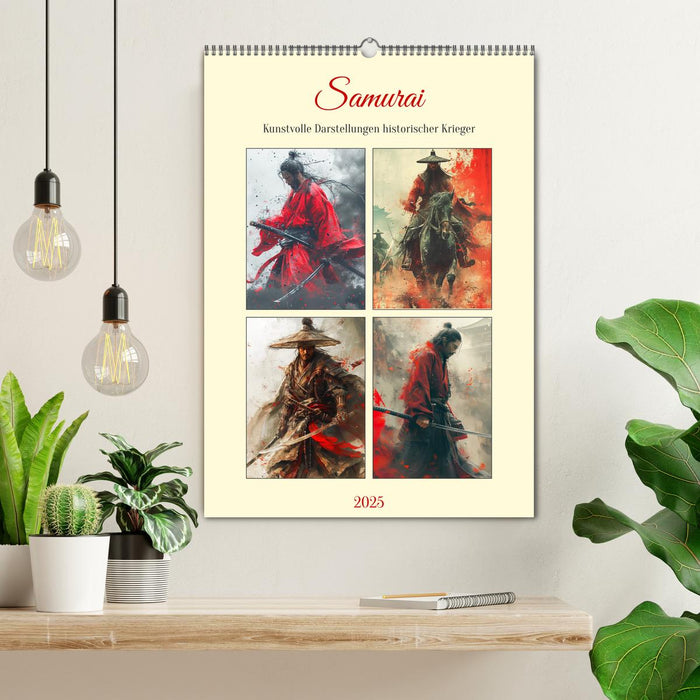 Samurai. Kunstvolle Darstellungen historischer Krieger (CALVENDO Wandkalender 2025)