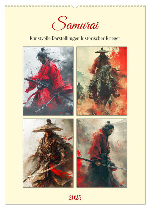 Samurai. Kunstvolle Darstellungen historischer Krieger (CALVENDO Wandkalender 2025)