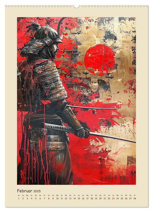 Samurai. Kunstvolle Darstellungen historischer Krieger (CALVENDO Wandkalender 2025)