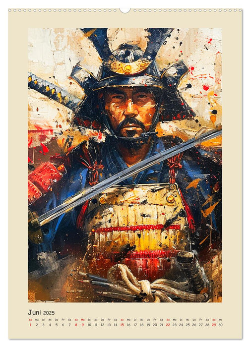 Samurai. Kunstvolle Darstellungen historischer Krieger (CALVENDO Wandkalender 2025)