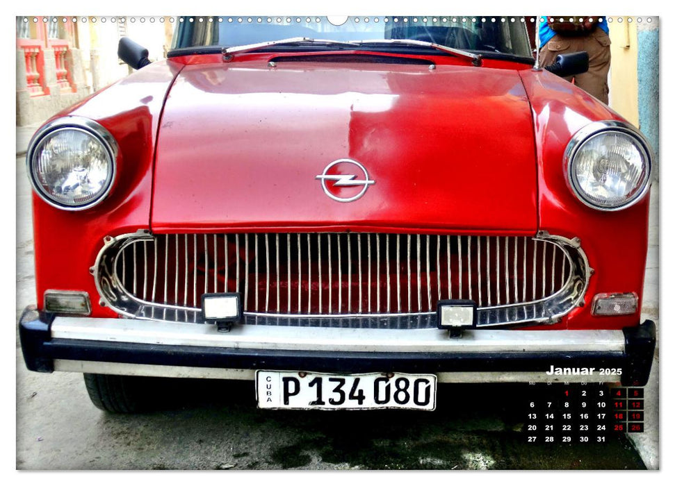 Opel Hits - Deutsche Oldtimer in Kuba (CALVENDO Premium Wandkalender 2025)