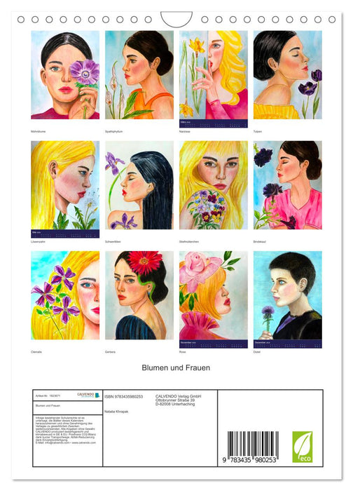 Blumen und Frauen (CALVENDO Wandkalender 2025)
