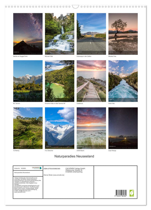 Naturparadies Neuseeland (CALVENDO Wandkalender 2025)