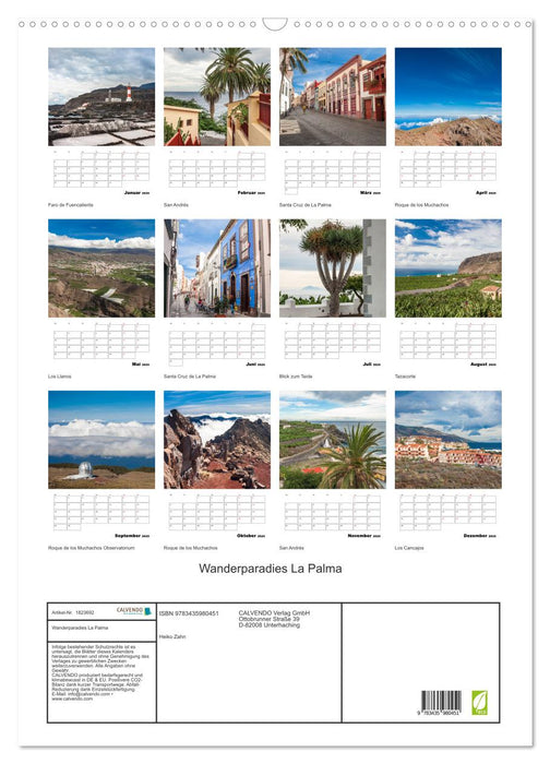 Wanderparadies La Palma (CALVENDO Wandkalender 2025)