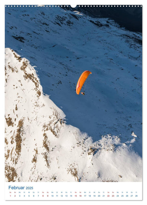 Paragliding - von grünen Wiesen zu schroffen Gletschen (CALVENDO Premium Wandkalender 2025)