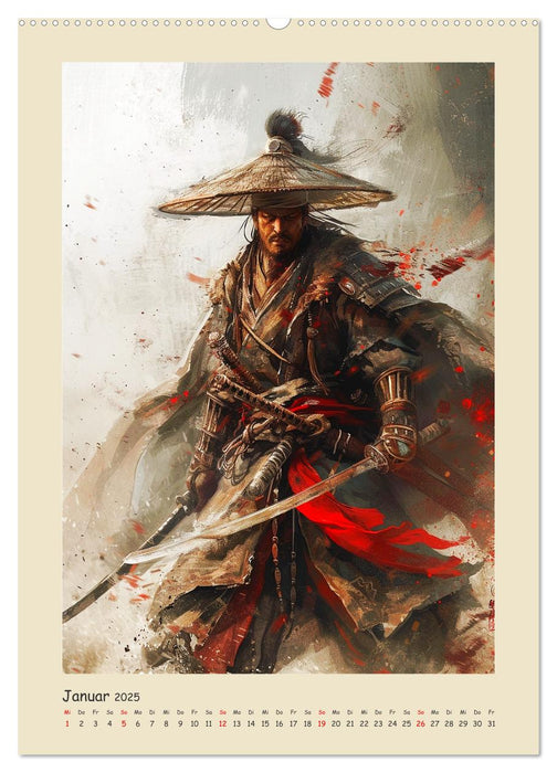 Samurai. Kunstvolle Darstellungen historischer Krieger (CALVENDO Premium Wandkalender 2025)