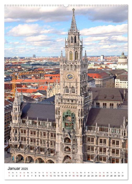 München Blick vom Alten Peter (CALVENDO Premium Wandkalender 2025)