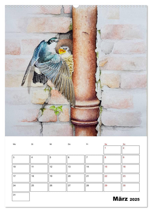 Vögel im Wind (CALVENDO Premium Wandkalender 2025)