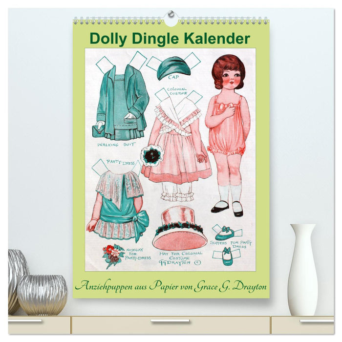Dolly Dingle Kalender - Anziehpuppen von Grace G. Drayton (CALVENDO Premium Wandkalender 2025)