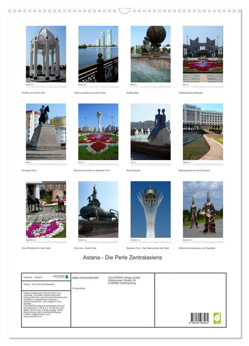 Astana - Die Perle Zentralasiens (CALVENDO Wandkalender 2025)