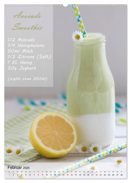 Smoothies zum Selbermachen (CALVENDO Premium Wandkalender 2025)