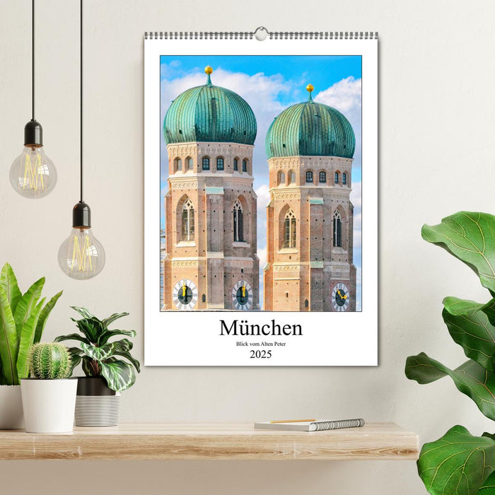 München Blick vom Alten Peter (CALVENDO Wandkalender 2025)