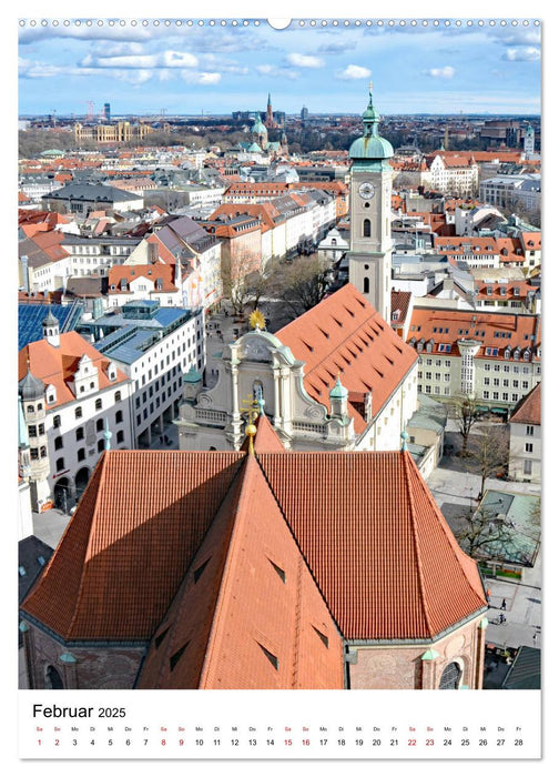 München Blick vom Alten Peter (CALVENDO Wandkalender 2025)