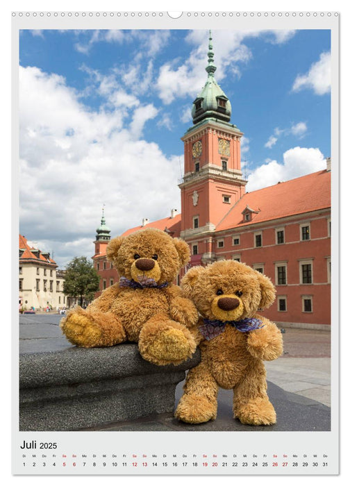 Travelling Teddy in Europa (CALVENDO Premium Wandkalender 2025)
