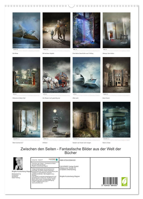 Zwischen den Seiten - Fantastische Bilder aus der Welt der Bücher (CALVENDO Premium Wandkalender 2025)