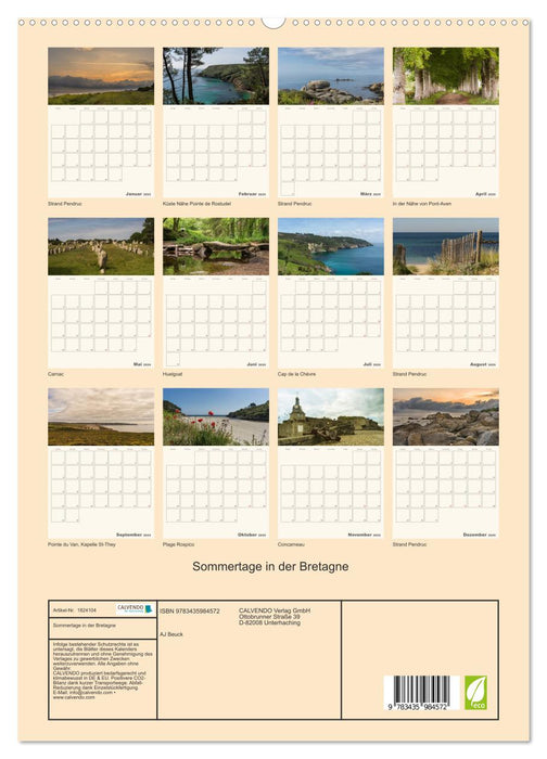 Sommertage in der Bretagne (CALVENDO Premium Wandkalender 2025)