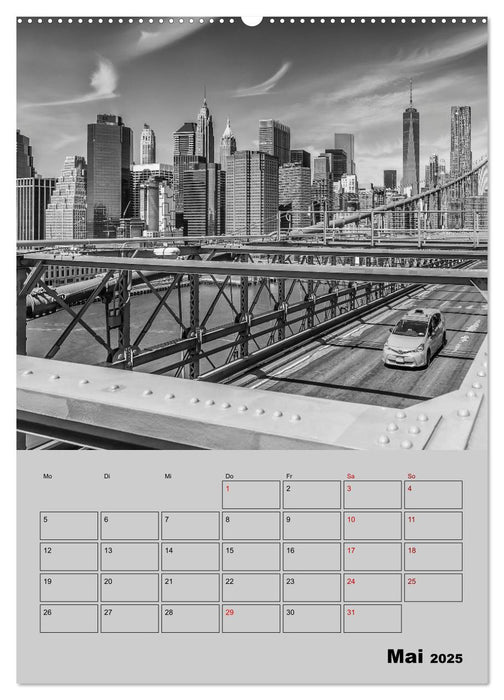 NEW YORK CITY Monochrome Stadtansichten (CALVENDO Premium Wandkalender 2025)