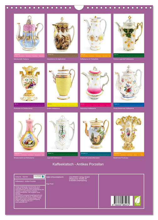 Kaffeeklatsch - Antikes Porzellan (CALVENDO Wandkalender 2025)