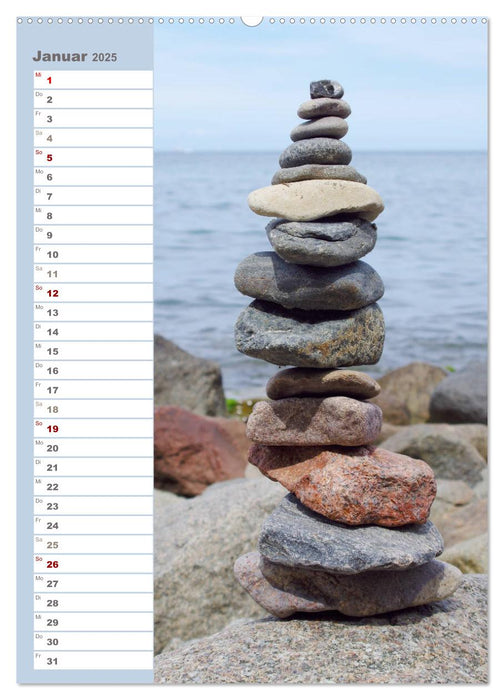 Steinmanderl - Der Steinmännchen Geburtstagskalender (CALVENDO Wandkalender 2025)