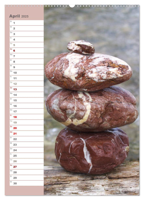 Steinmanderl - Der Steinmännchen Geburtstagskalender (CALVENDO Wandkalender 2025)