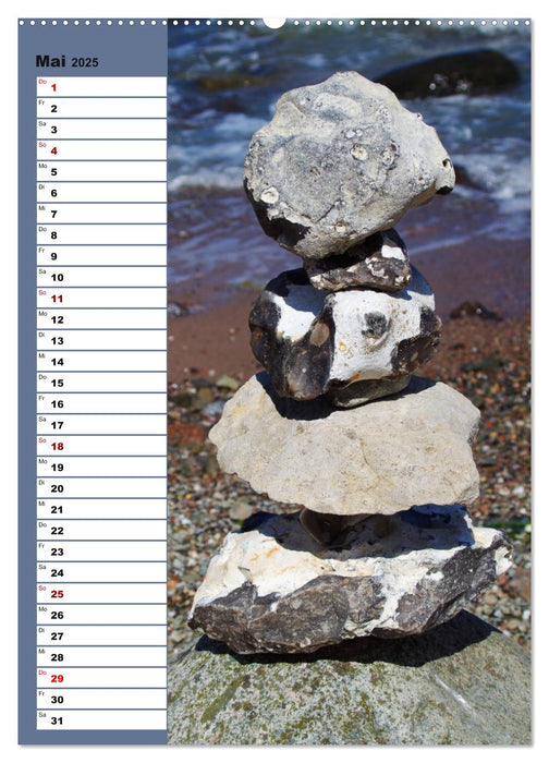 Steinmanderl - Der Steinmännchen Geburtstagskalender (CALVENDO Wandkalender 2025)